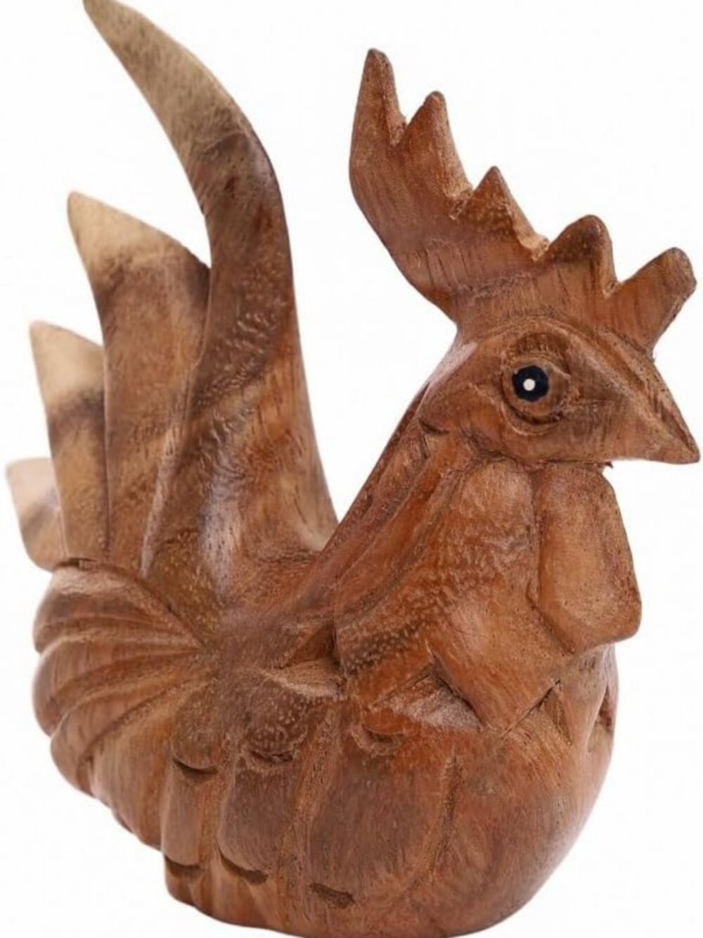 Handmade Wooden Rooster Figurine | Rustic Farmhouse Decor | Unique Gift for